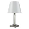 Миниатюра фото настольная лампа crystal lux nicolas lg1 nickel/white | 220svet.ru