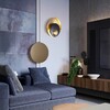 Миниатюра фото бра джаггер black wall lamp round gold | 220svet.ru
