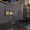 Миниатюра фото выключатель двухклавишный проходной werkel шампань рифленый w1122010 | 220svet.ru