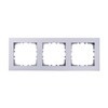 Миниатюра фото рамка lk studio 3-постовая (серебристый металлик) lk80 844303-1 | 220svet.ru