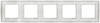 Миниатюра фото рамка для розеток и выключателей эра серия 12 12-5005-16 на 5 постов, титан б0065743 | 220svet.ru