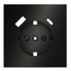 Миниатюра фото накладка для розетки с заземлением и защитными шторками, с usb a+c, s70 metal voltum s70 metal vlsm001012 (антрацит) | 220svet.ru