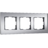 Миниатюра фото рамка из стекла на 3 поста werkel senso серебряный soft-touch w0033106 | 220svet.ru