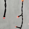 Миниатюра фото гирлянда бахрома 3,1 x 0,5 м красная 220в, 150 led, провод черный пвх, ip54 ltc pil150-11-2r | 220svet.ru
