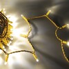 Миниатюра фото гирлянда нить с колпачком 10м тепло-белая 24в, 100 led, провод золотой пвх, ip65 ltc pst100cap-12-1ww | 220svet.ru