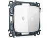 Миниатюра фото двухклавишный выключатель с самовозвратом с подсветкой ambrella volt quant omega mo104055 | 220svet.ru
