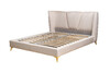 Миниатюра фото кровать siena велюровая бежевая garda decor siena2к-160-colt002 | 220svet.ru
