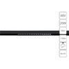 Миниатюра фото магнитный трековый светильник arte lamp linea a4635pl-1bk | 220svet.ru