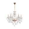 Миниатюра фото подвесная люстра хрустальная lumion alissa 8376/6 золотой | 220svet.ru