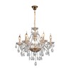 Миниатюра фото подвесная люстра хрустальная lumion alissa 8376/6 золотой | 220svet.ru