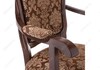 Миниатюра фото стул деревянный руджеро с мягкими подлокотниками орех / шоколад | 220svet.ru
