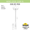 Миниатюра фото парковый фонарь fumagalli nebo ofir/g300 3l g30.202.r30.vxe27 | 220svet.ru