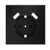 Миниатюра фото накладка для розетки с заземлением и защитными шторками, с usb a+a voltum s70 vls000908 (черный матовый) | 220svet.ru