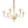 Миниатюра фото подвесная люстра ideal lux danieli sp6 ambra | 220svet.ru