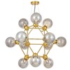 Миниатюра фото подвесная люстра lumina deco zodiak ldp 160n-12 md+gy | 220svet.ru