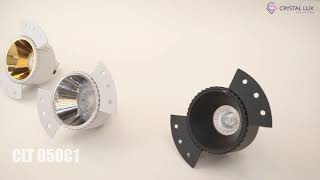 Миниатюра фото встраиваемый светильник crystal lux clt 050c1 wh-ch | 220svet.ru